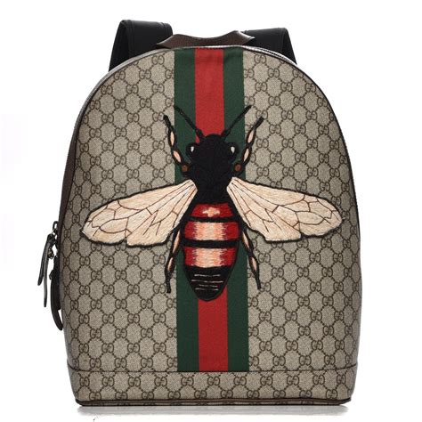 gucci gg supreme animalier backpack|black gucci backpack for men.